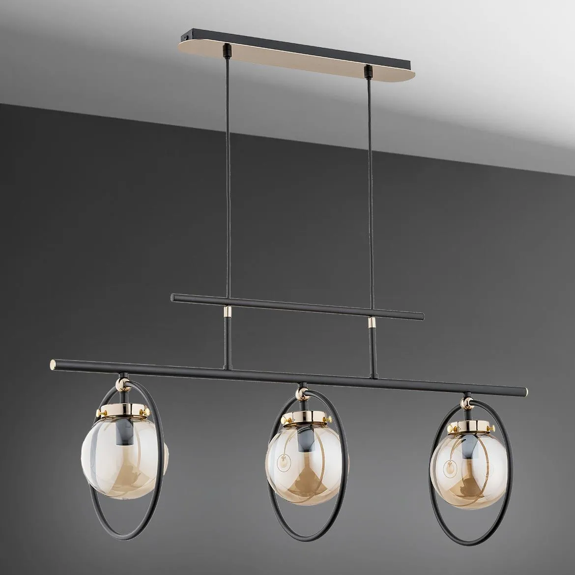 Viseca lampa Vasido 3 crna