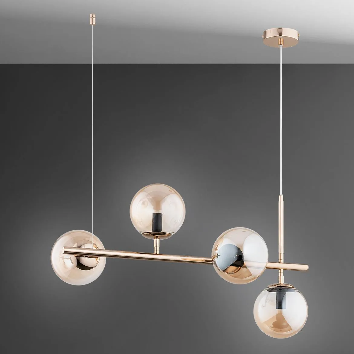 Viseca lampa Vinci 4 zlatna