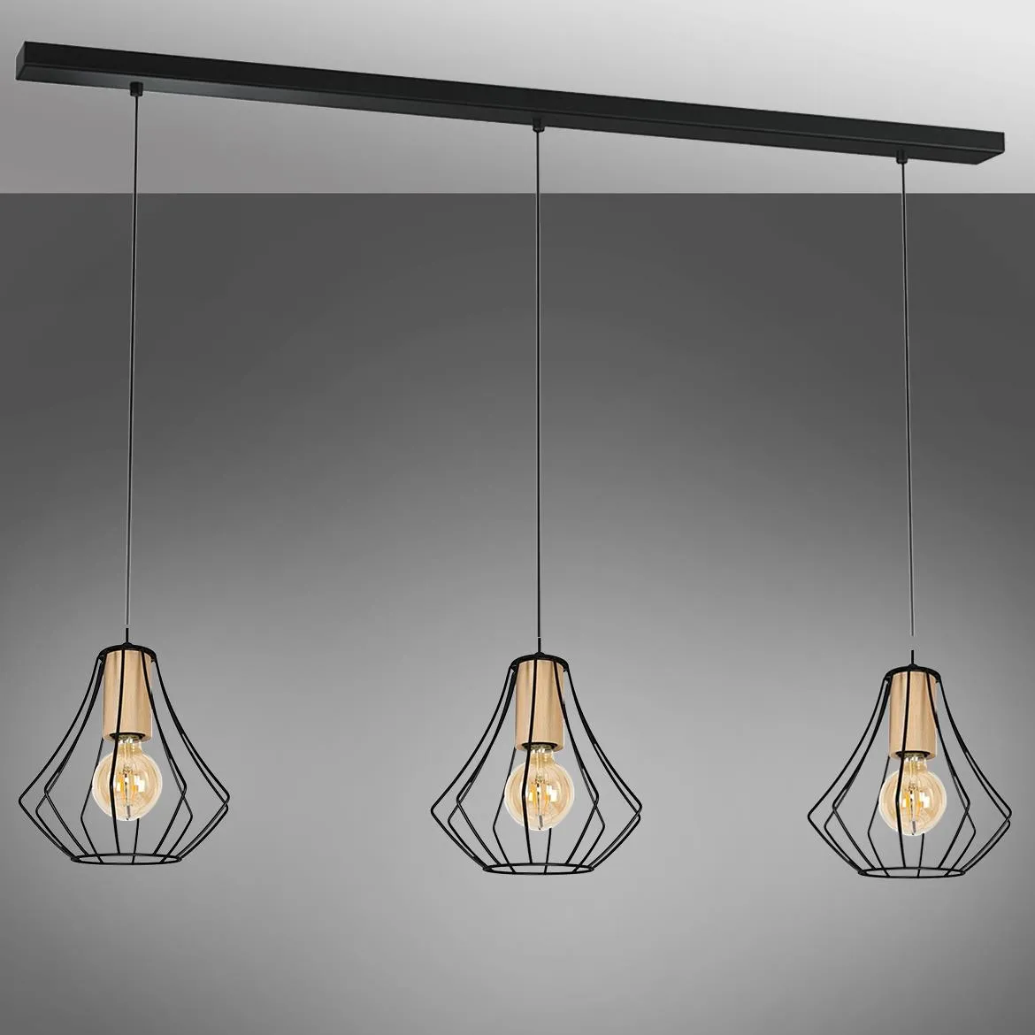 Viseca lampa Will Black 3 crna