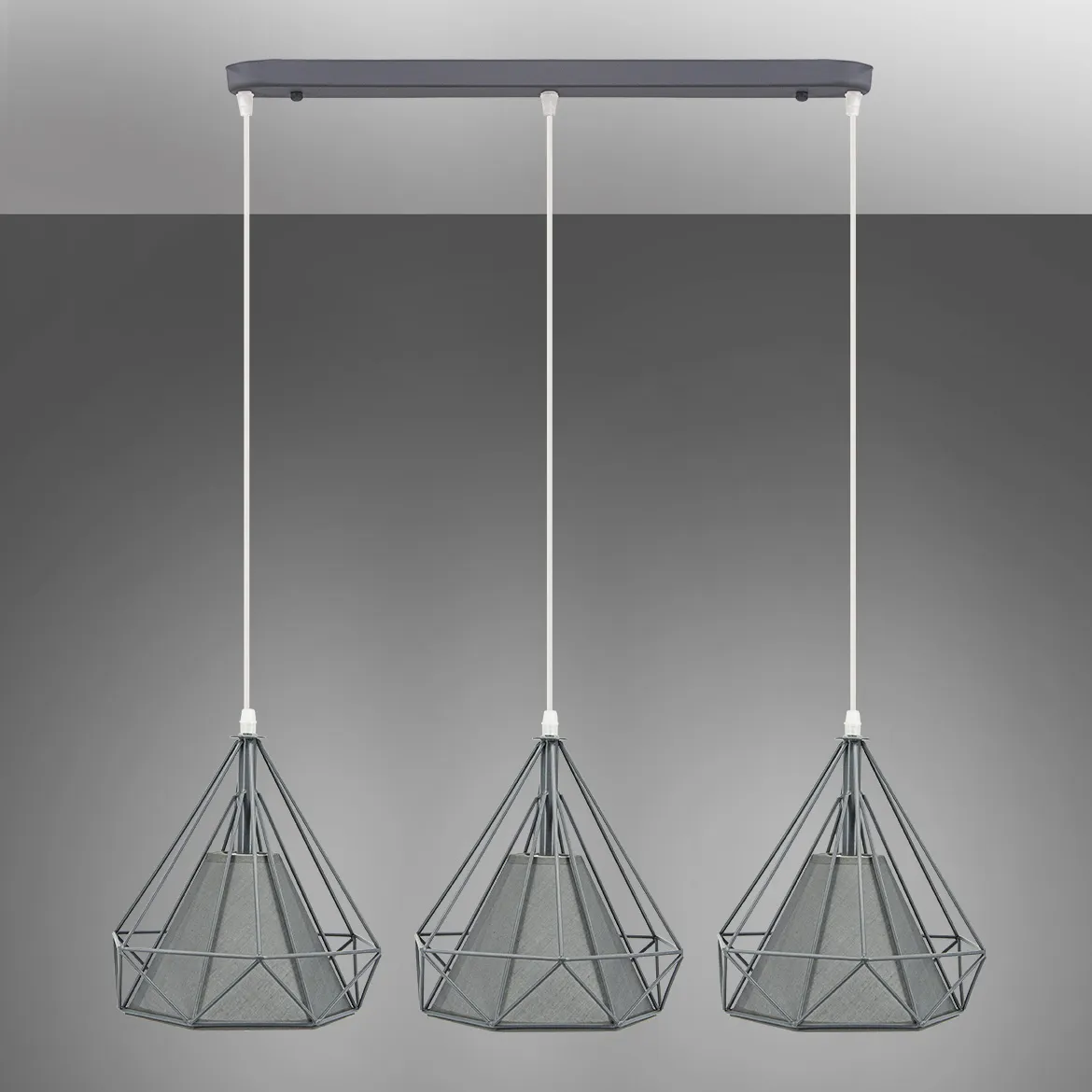 Viseca lampa Zwis 3 siva