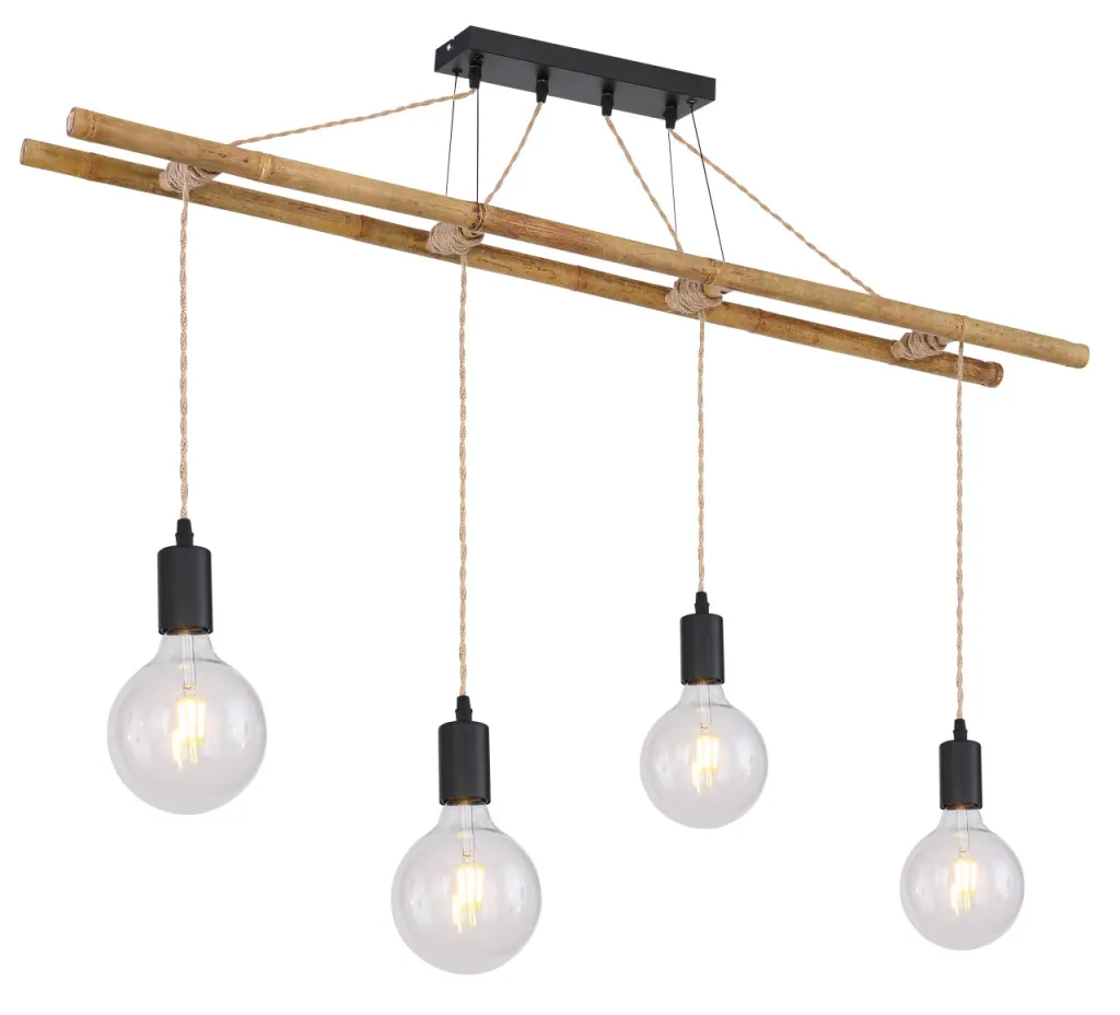 Viseca svetiljka Lioni bamboo