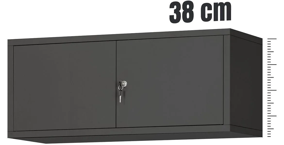 Viseci ormaric Ewa, metal, antracit 90x40x38