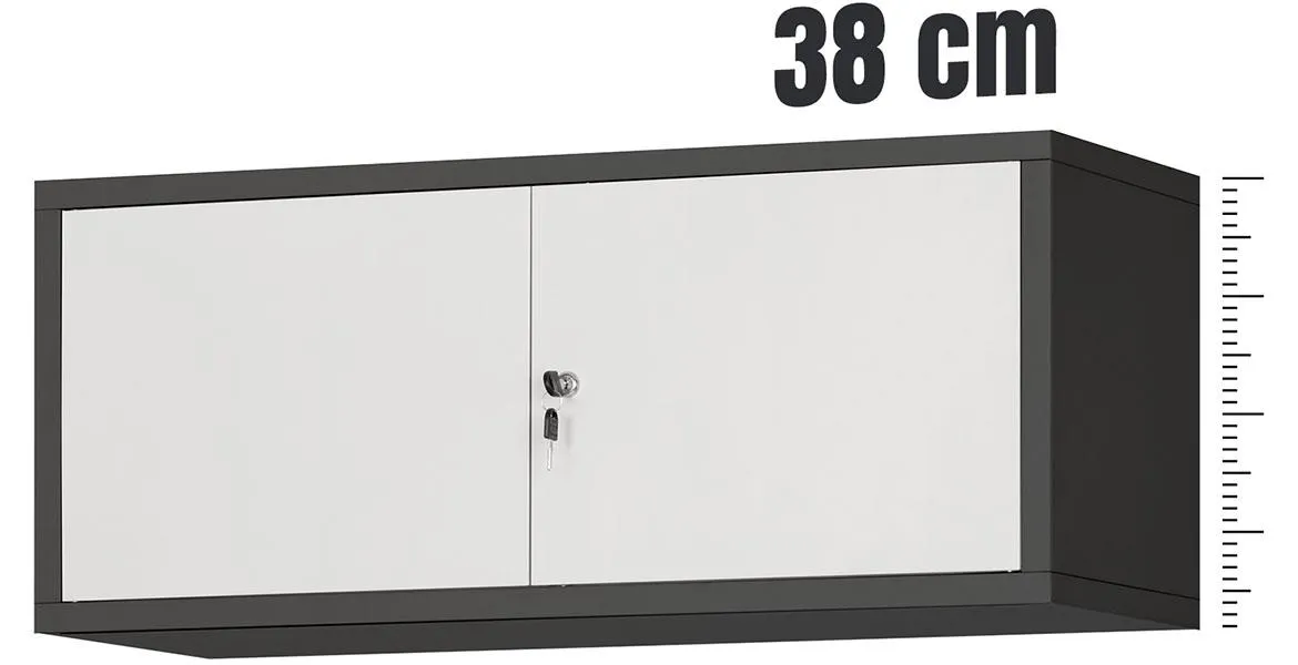 Viseci ormaric Ewa, metal, antracit/bela 90x40x38