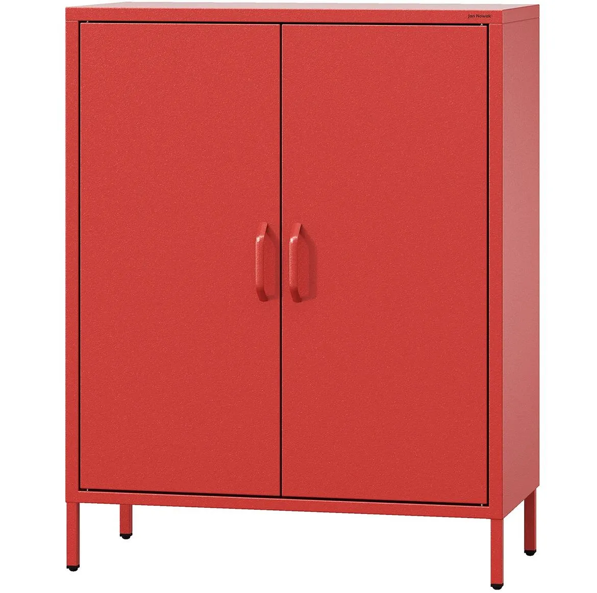 Vito moderna crvena metalna komoda  80X40X101,5