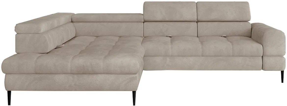 Voss ugaona garnitura s ležajem 285x218x93 Memphis 04 leva bež