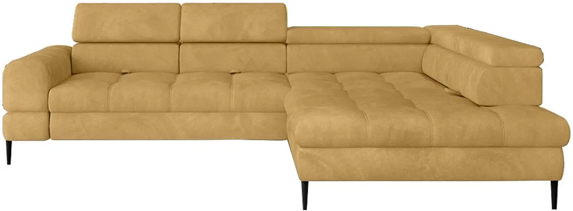 Voss ugaona garnitura s ležajem 285x218x93 Memphis 10 desna žuta
