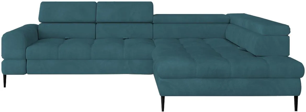 Voss ugaona garnitura s ležajem 285x218x93 Memphis 14 desna plava