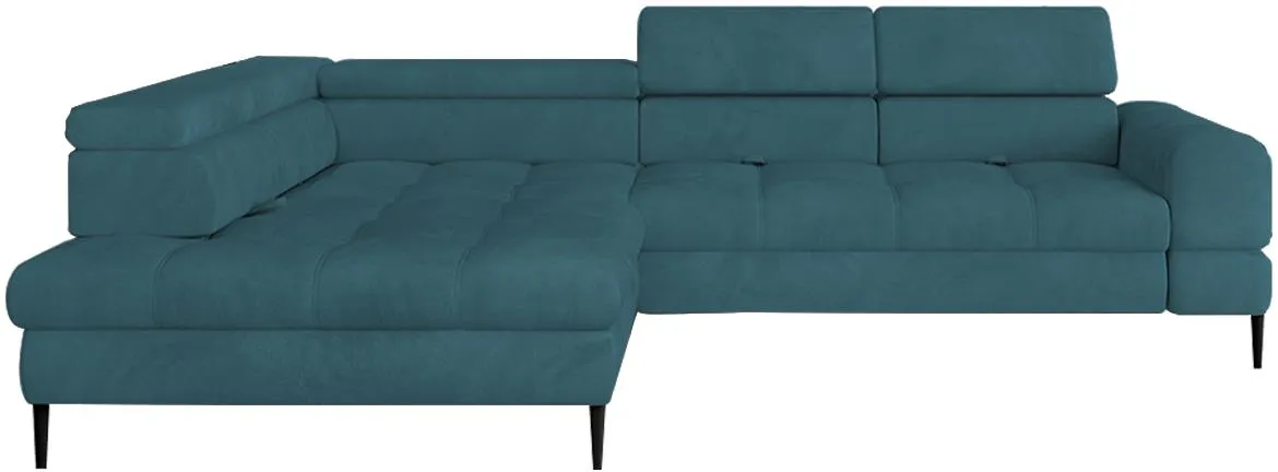 Voss ugaona garnitura s ležajem 285x218x93 Memphis 14 leva plava