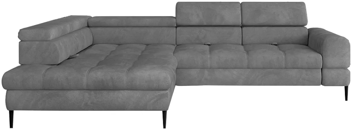 Voss ugaona garnitura s ležajem 285x218x93 Memphis 18 leva siva