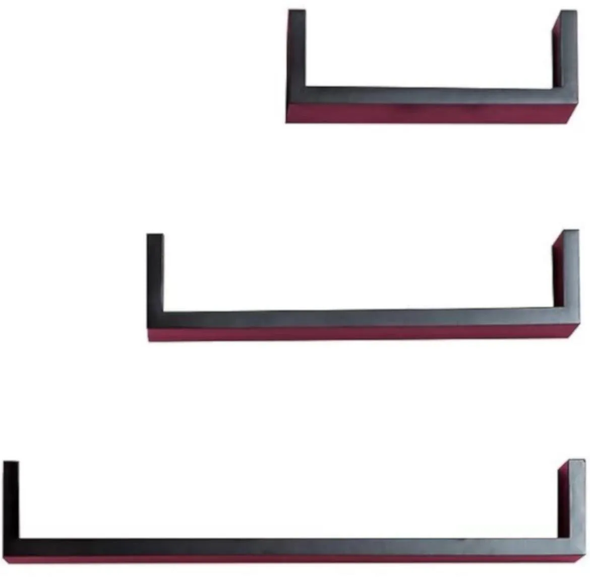 Wake FY7451 set 3/1 zidnih polica crni