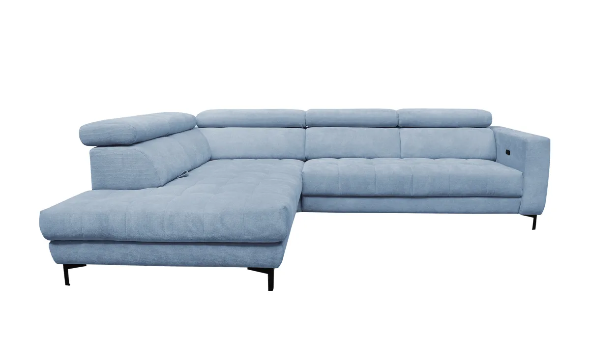 Walther ugaona garnitura sa el.poluležajem 306x222x85 cm plava leva