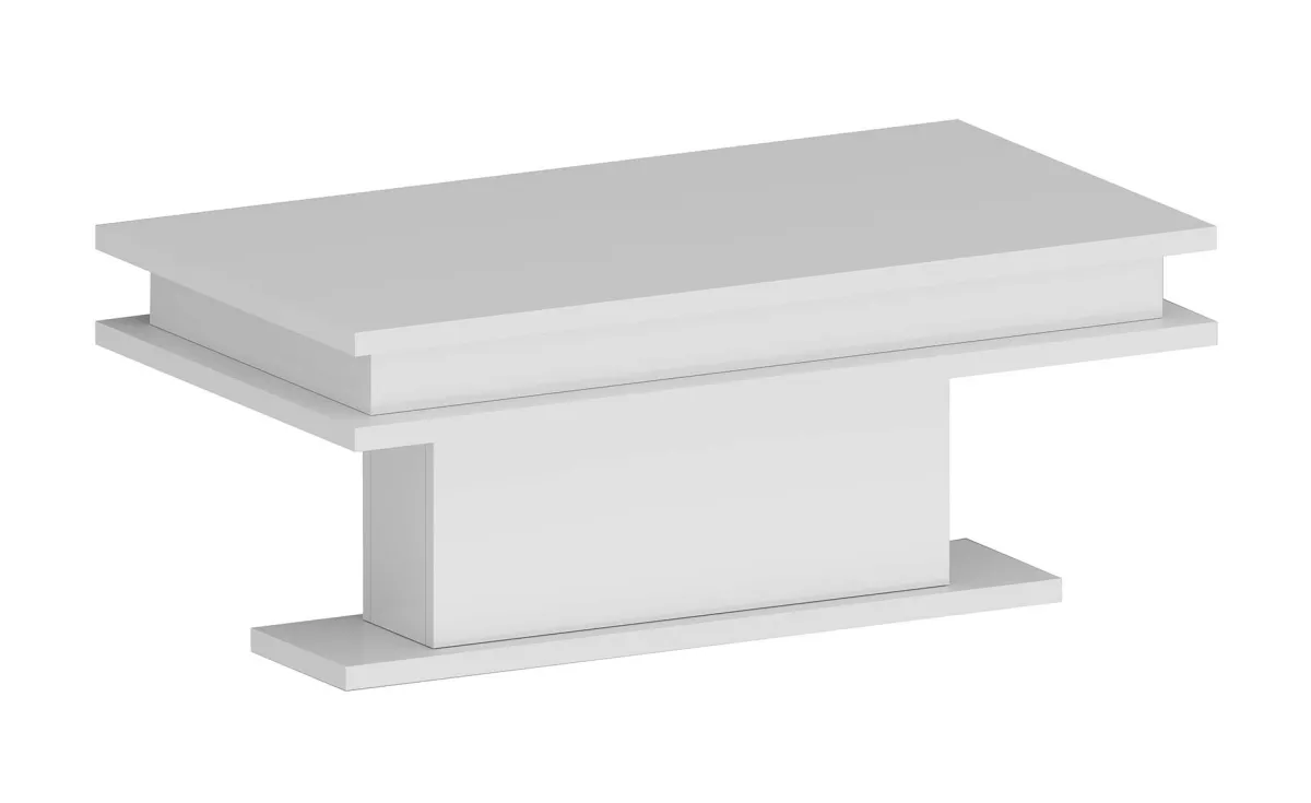 Ward klub sto 100X55X42 cm belo visoki sjaj