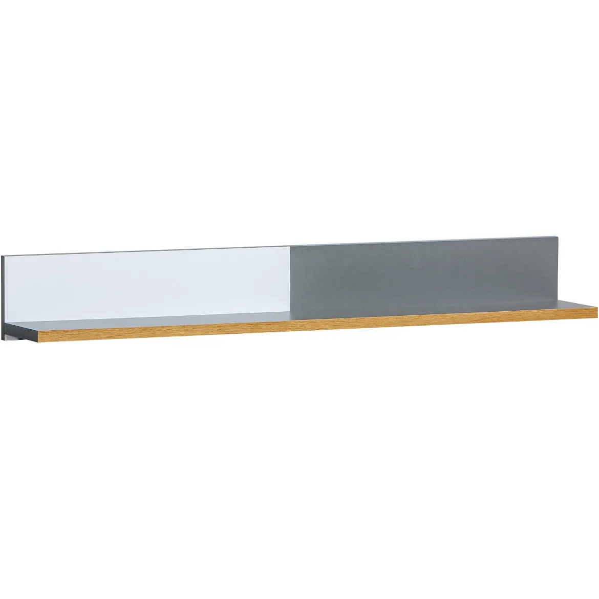 Werso zidna polica 120x17,6x16 hrast/siva/bela