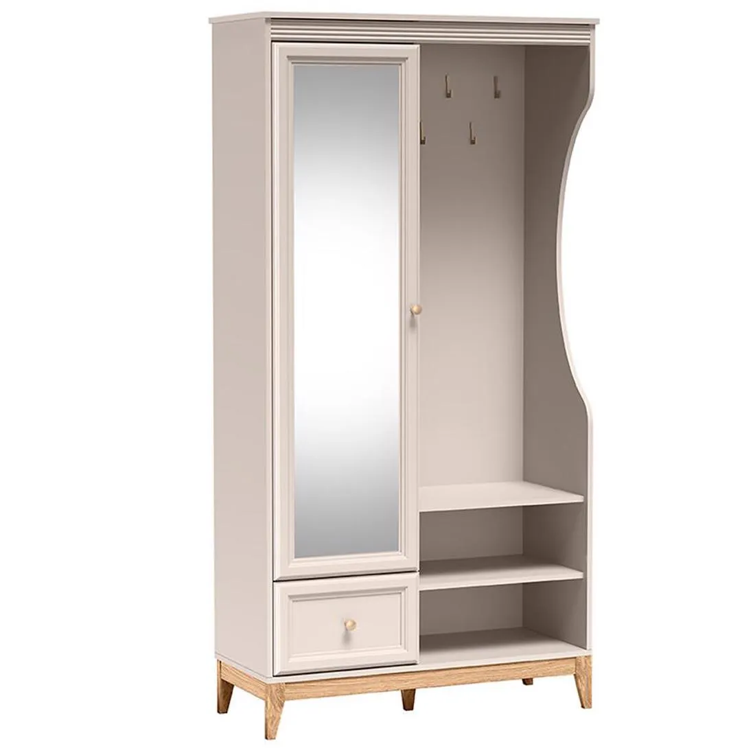 Windsor predsoblje 100x35x193 cm  kašmir/prirodni hrast