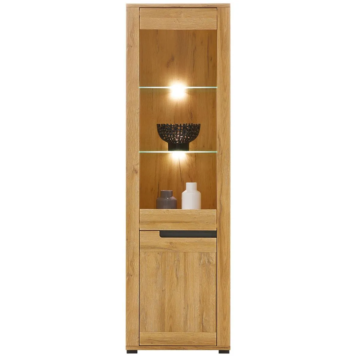 York Y-5 Vitrina 58x39,5x193,5 hrast/grafit