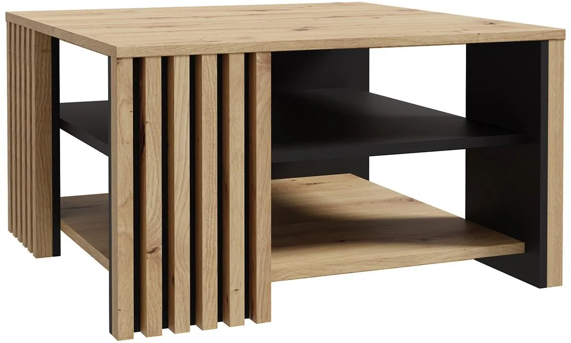 Zaandam klub stocic 80x80x45 Artisan hrast/crni 042025