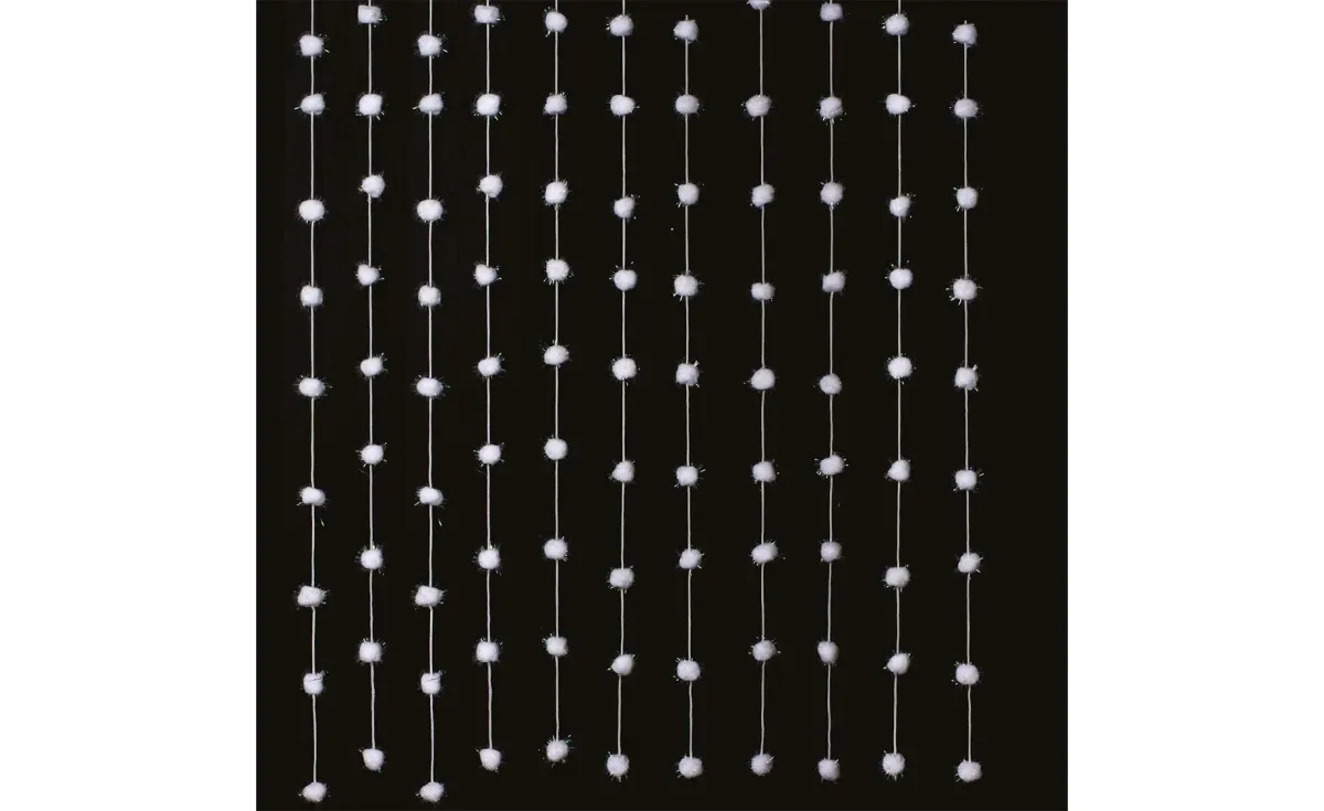 Zavesa sa snežnim kuglama 90x200 cm