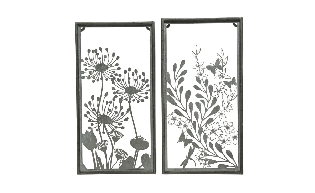 Zidna dekoracija Flowers 20,5x39,5cm više vrsta
