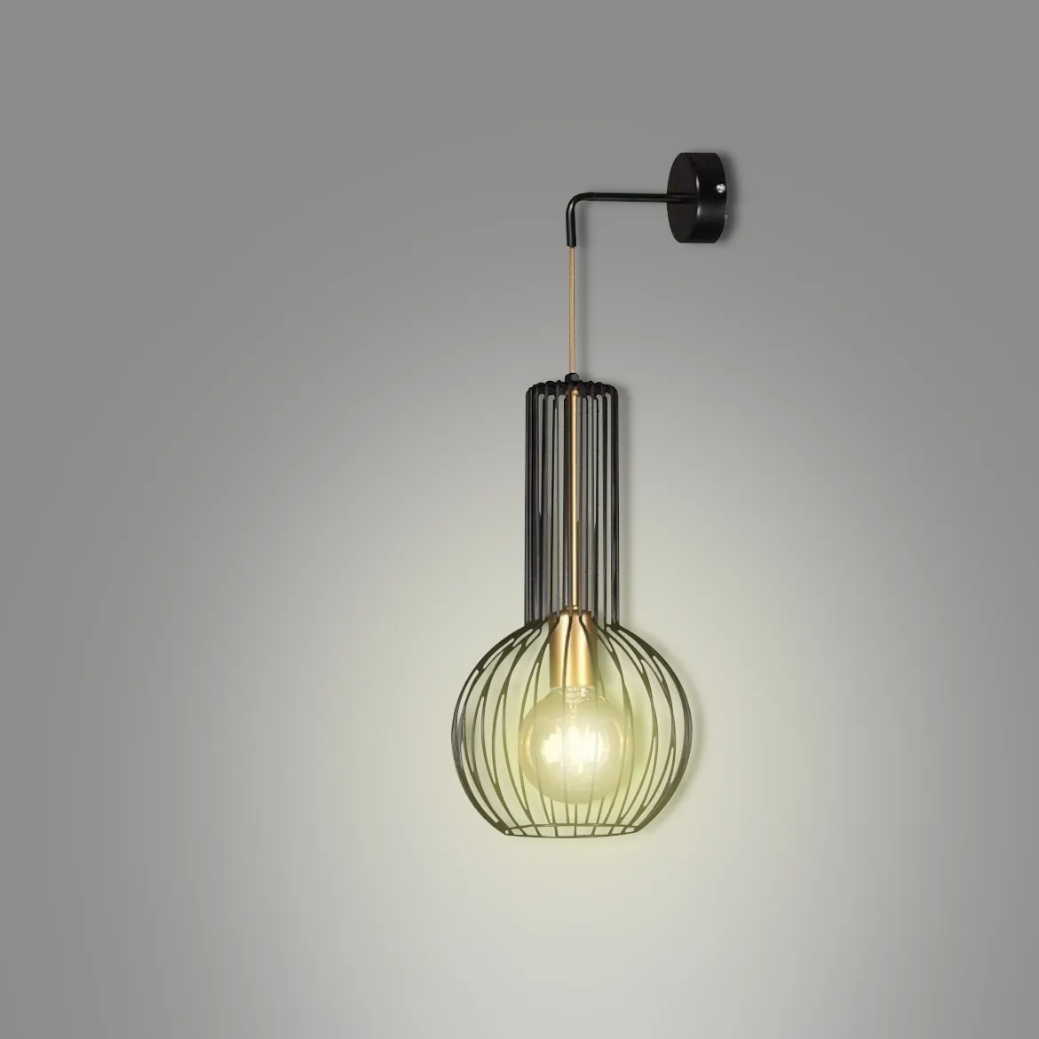 Zidna lampa Arvi crna