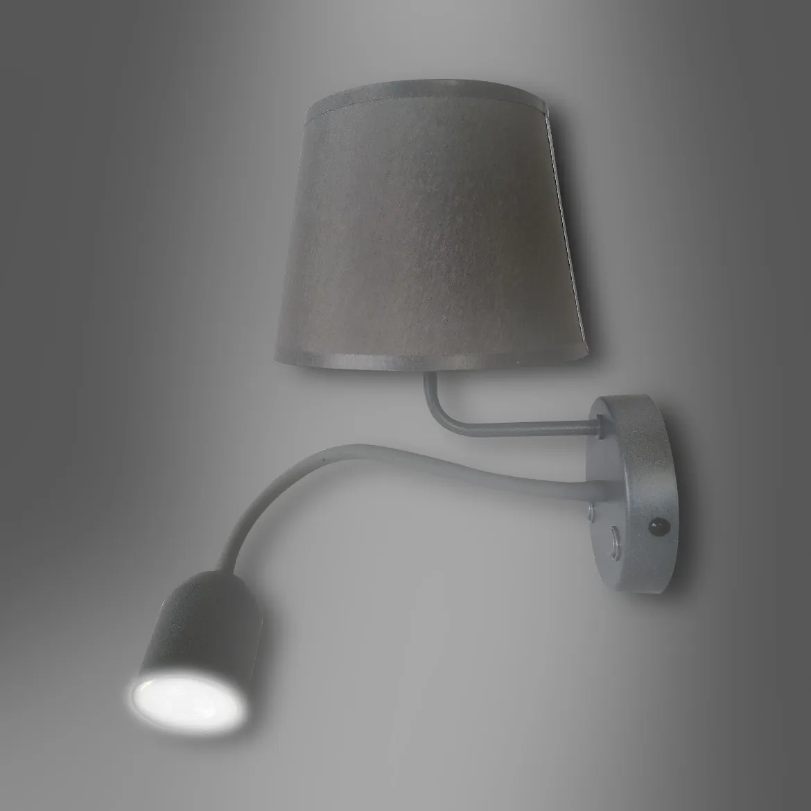 Zidna lampa s reflektorom Maja siva