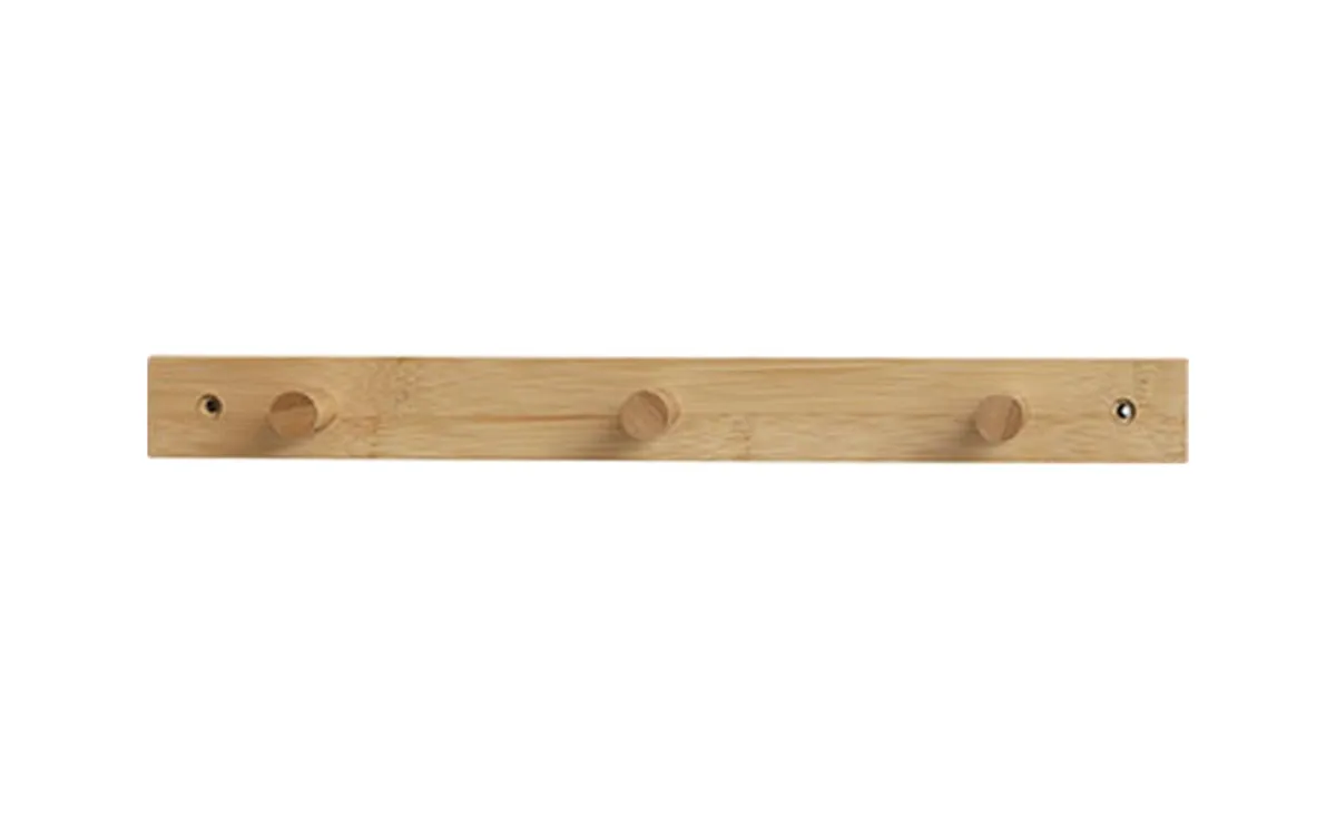 Zidna vešalica Bamboo s 3 kukice natur