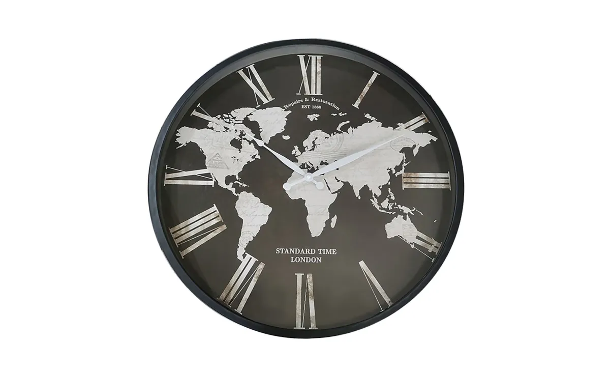 Zidni sat World Map 57cm