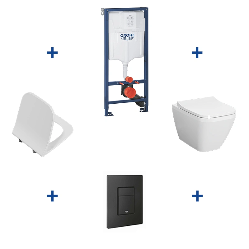 Grohe i Vitra Konzolni Set Crna Tipka