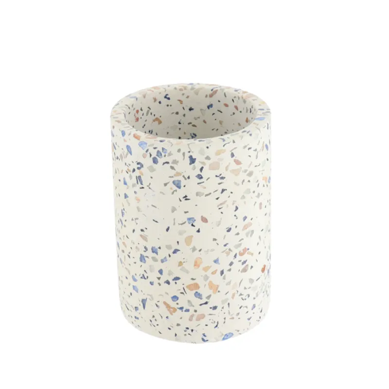 Tendance Čaša za Četkice 7,4x10 cm Cement Terrazzo 61166672