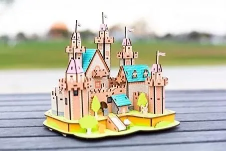 3d drvena eko puzzle - RAJSKI ZAMAK