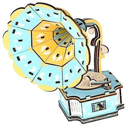 3d drvena puzzle - GRAMOFON