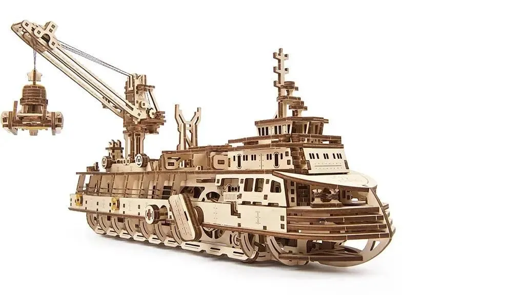 3d drvena puzzle - Istraživački brod