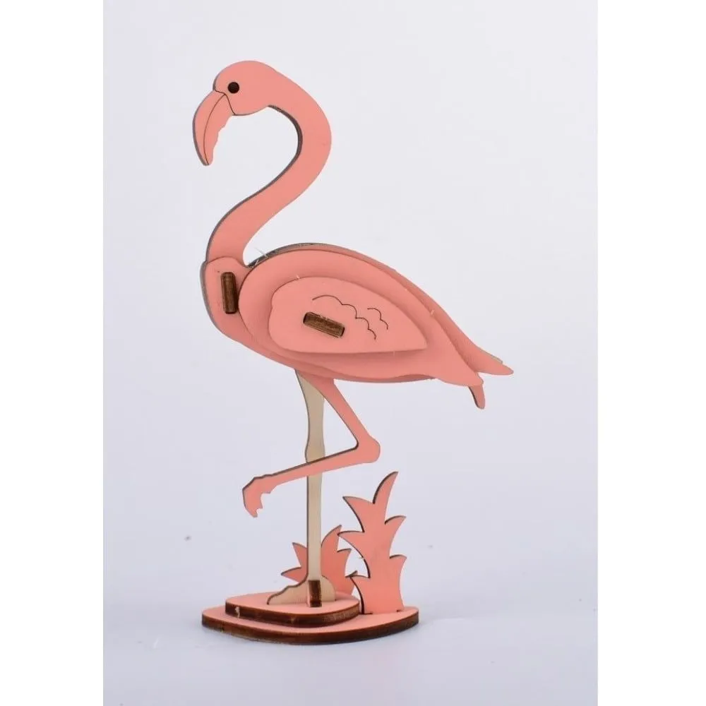 3d drvena slagalica - FLAMINGO