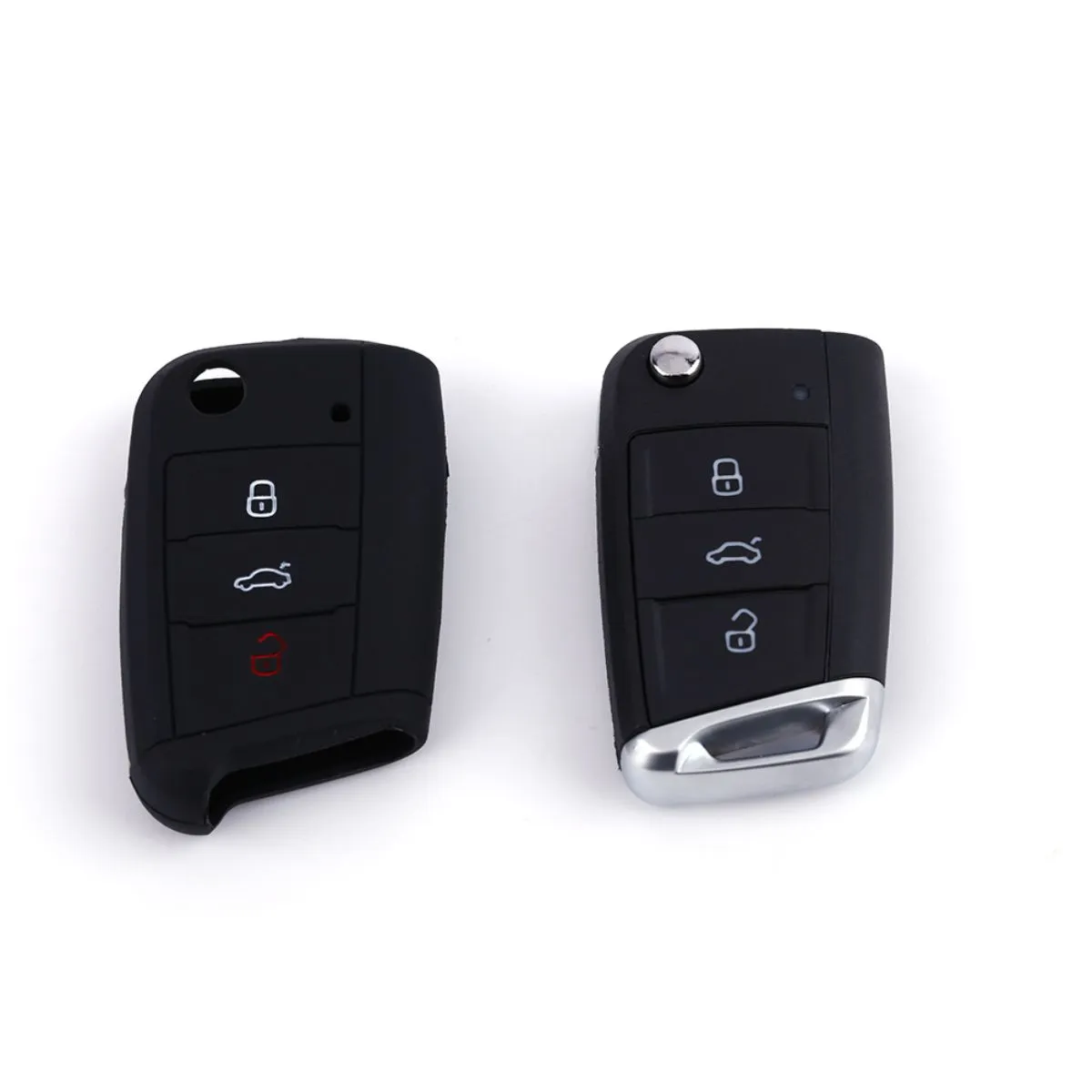 888 CAR ACCESSORIES Silikonska navlaka za ključeve crna Volkswagen