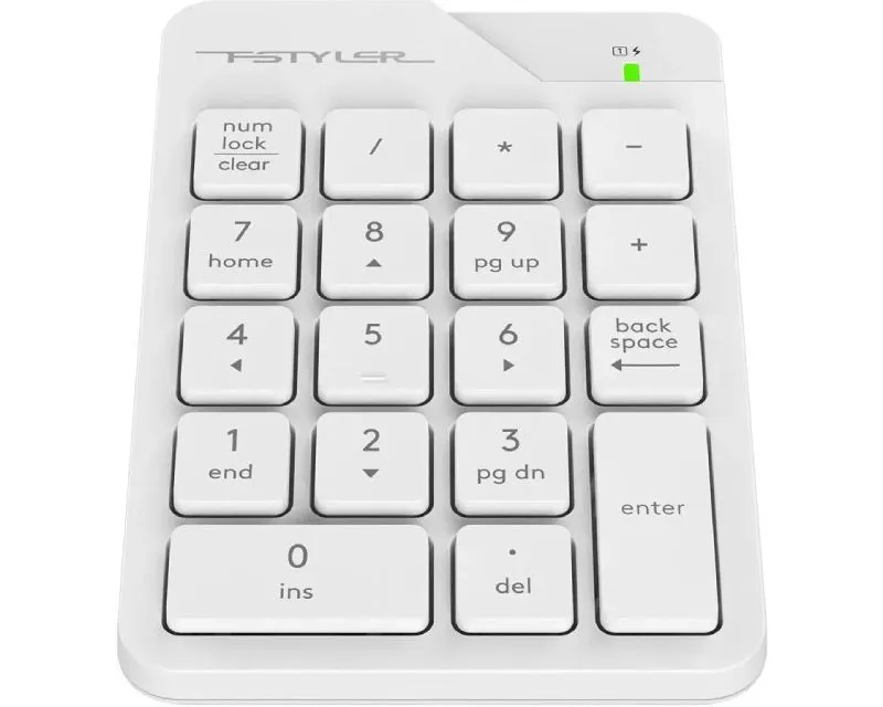 A4 TECH Bežična numerička tastatura FGK21C FSTYLER 2.4G/ bela