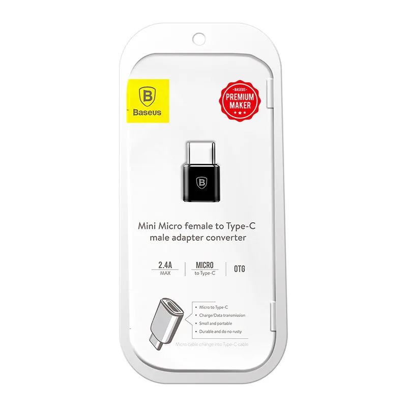 Adapter Baseus Type-C muski na Micro USB zenski
