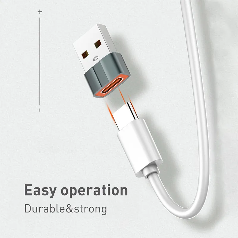 Adapter LDNIO LC150 Type-C na USB sivi