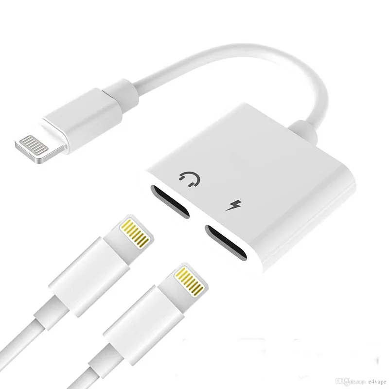 Adapter za punjenje i Audio na iPhone Lightning beli