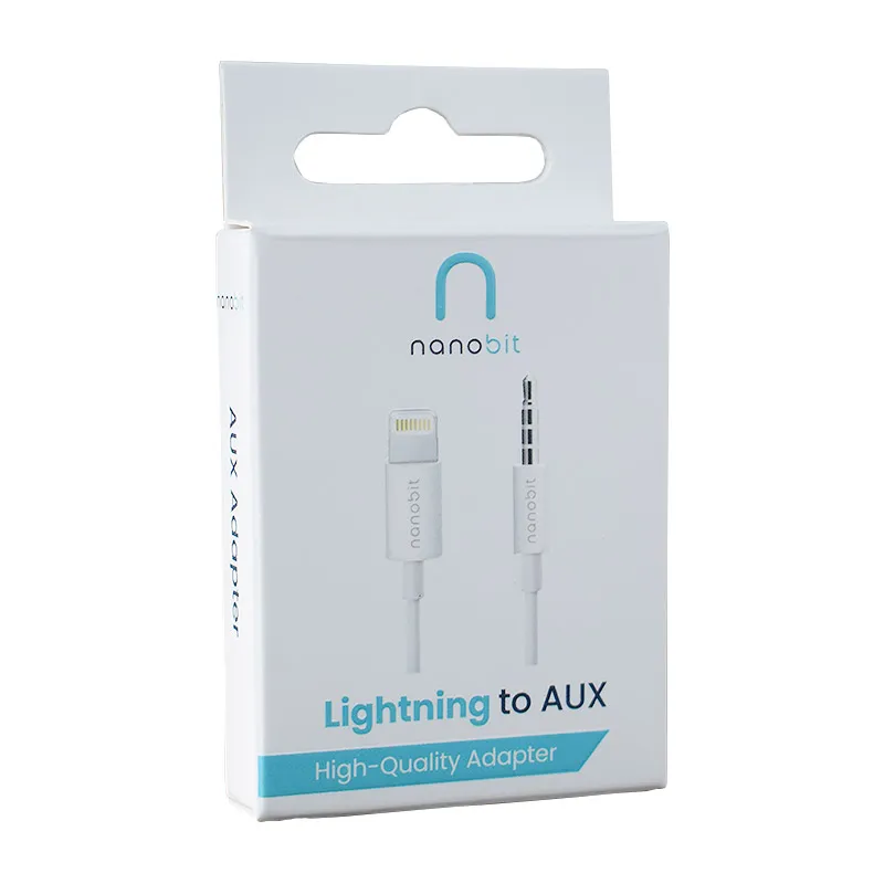 Adapter za slušalice Nanobit NB307 Lightning na AUX 1m