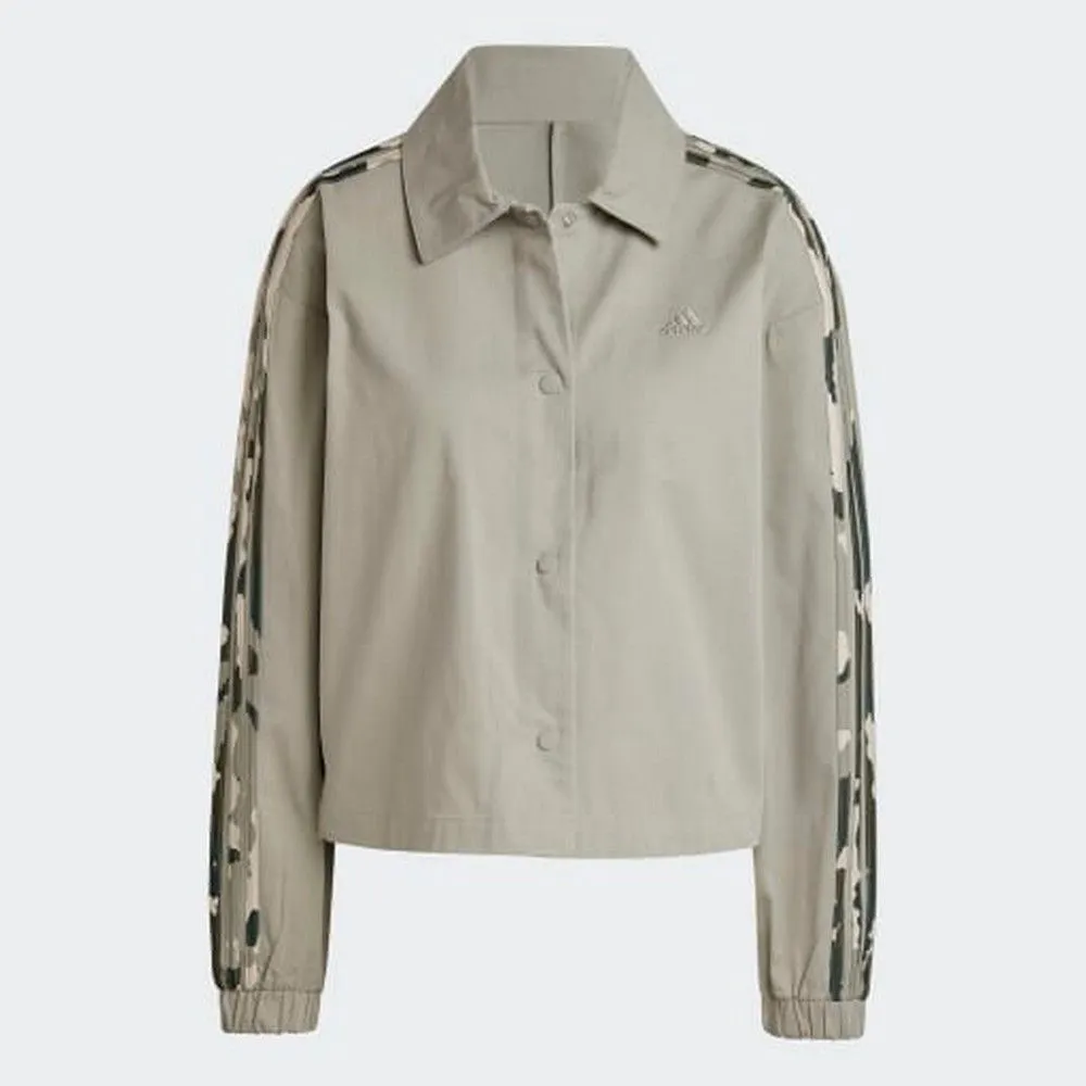 Adidas Duks essentials camo printed 3s  twill coach jacket W