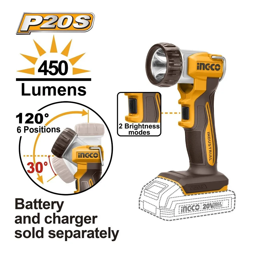 Akumulatorska radna lampa CWLI2058 SOLO SUPER INGCO