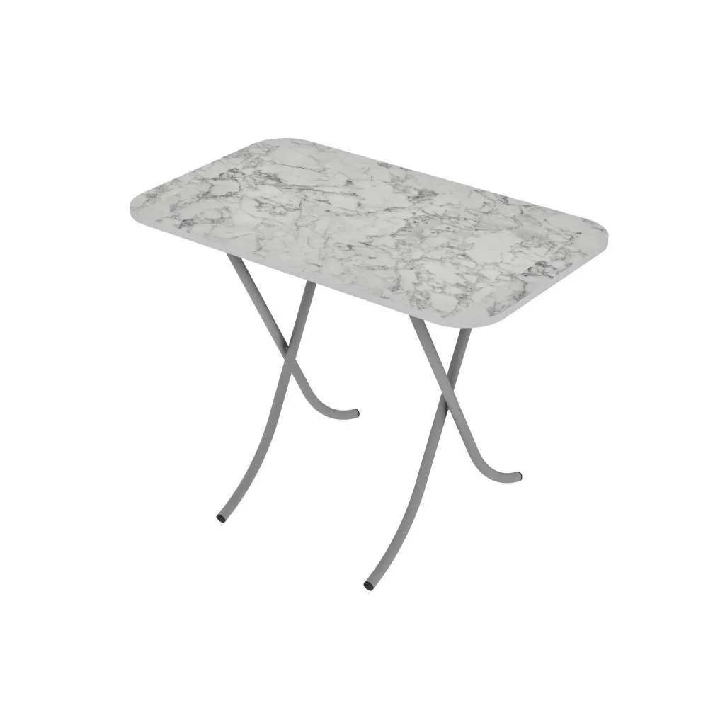 ALESTA Sklopivi sto Beli mermer  10028BM