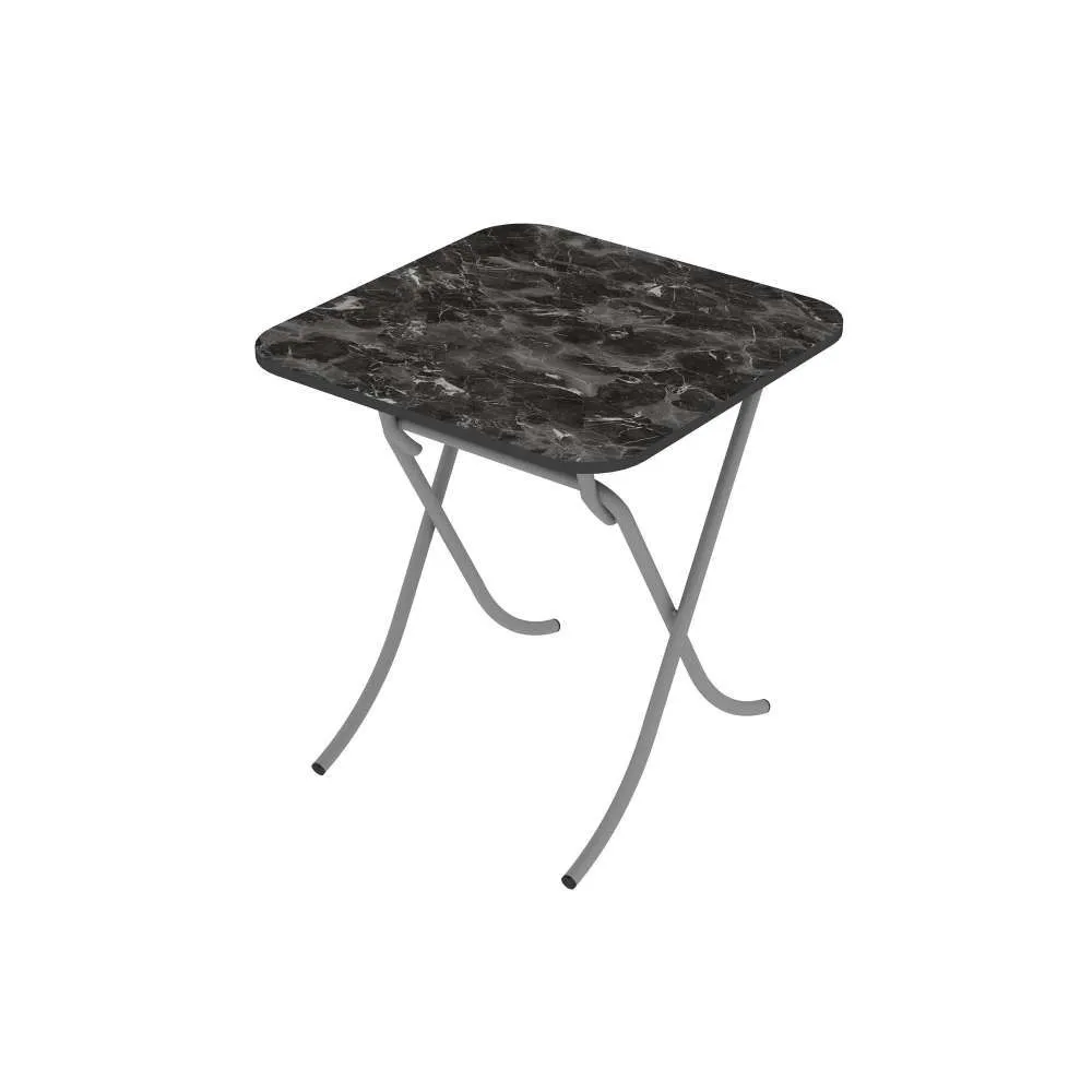 ALESTA Sklopivi sto Crni mermer 10033CM