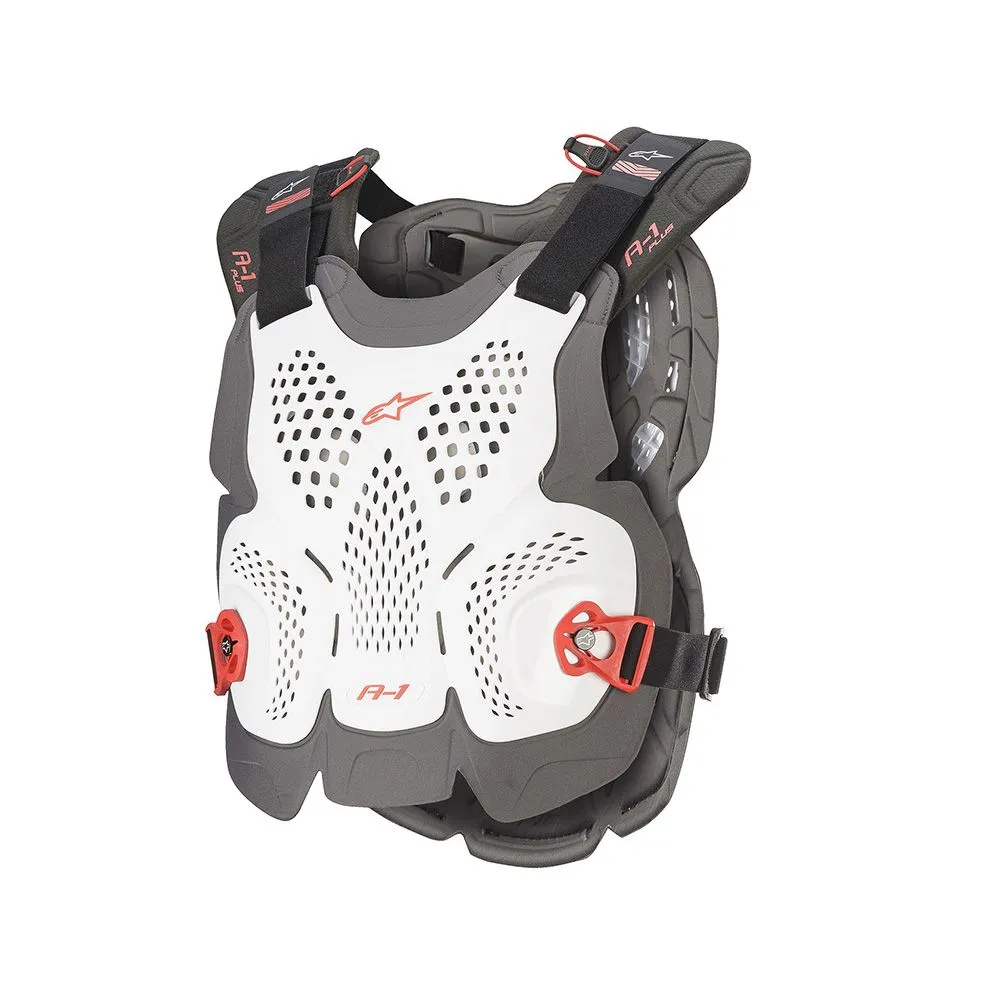 ALPINESTARS A-1 plus štitnik za grudi bel/tmn-crv