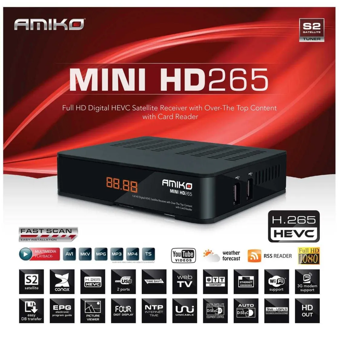 AMIKO Satelitski prijemnik MINI HD265