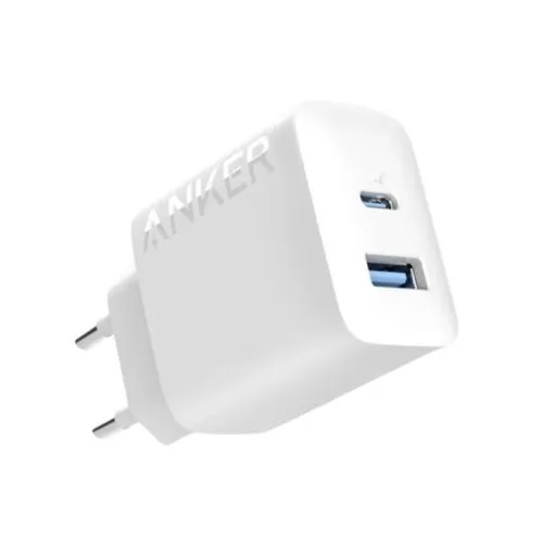 ANKER Punjač 20W Type C + Type A, bela