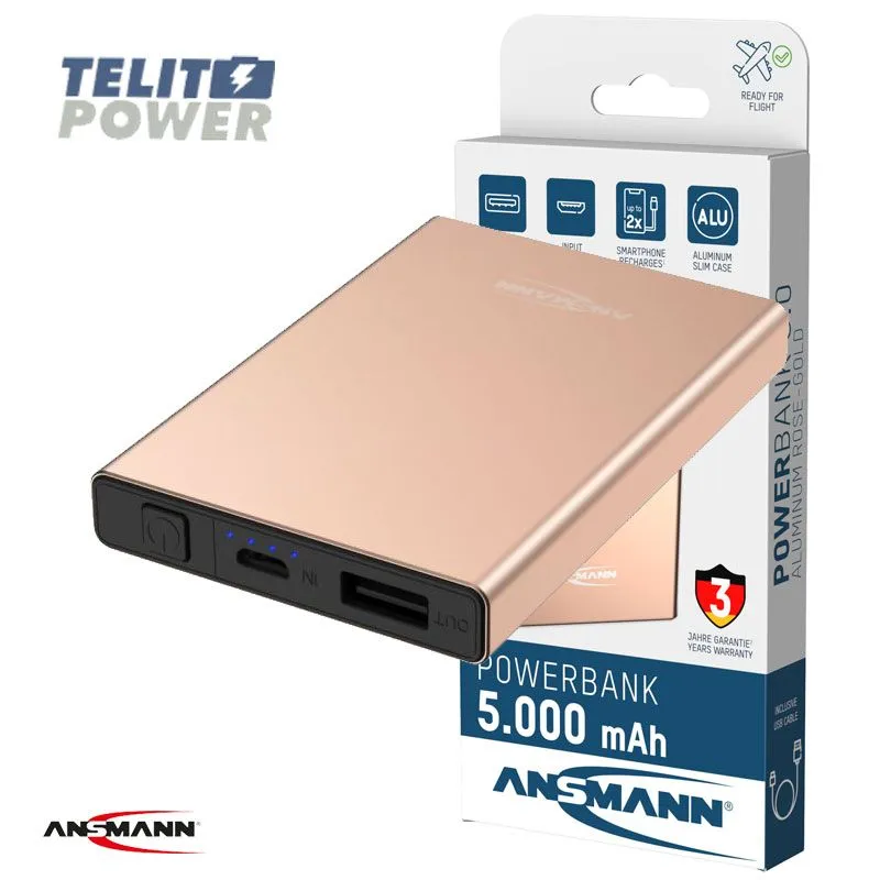 ANSMANN Powerbank 5000mAh PB112 pink - ANSMANN