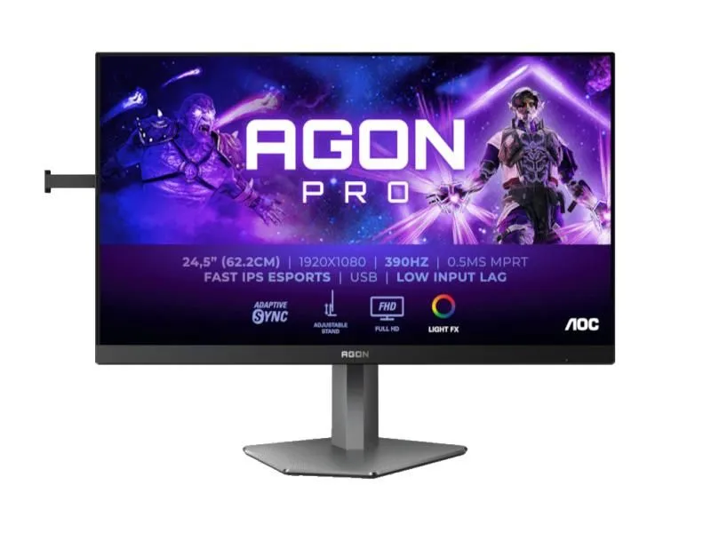 AOC Monitor AGON AG256FS 24.5/IPS/1920x1080/390Hz/1ms GtG/HDMIx2/DP/USB/adaptive sync/pivot/crna