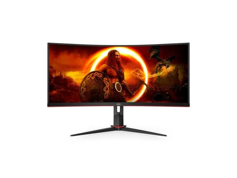 AOC Monitor CU34G2XP/BK 34"/VA,zakrivljen,21:9/3440x1440/180Hz/1ms GtG/HDMIx2,DPx2,USB/freesync/crna