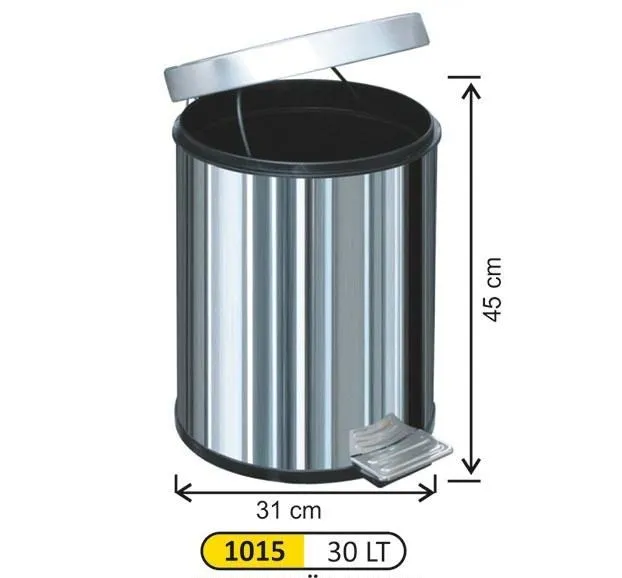 ARIMETAL Kanta za otpatke s papučicom Inox 30L