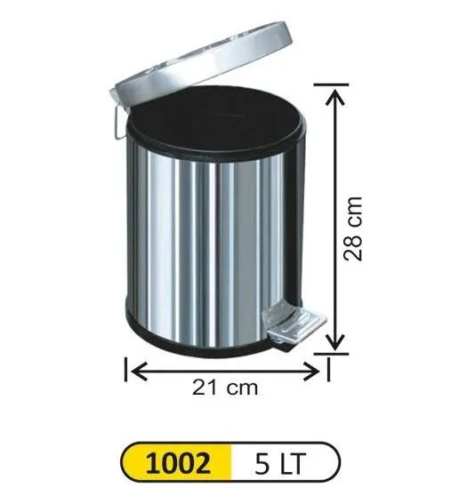 ARIMETAL Kanta za otpatke s papučicom Inox 5L